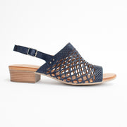 Cabello Alaca Navy Sandal side. Size 42 womens shoes