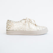 Ziera Ashleen Beige&Gold Leopard Sneaker side. Size 42 womens shoes