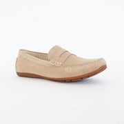 Sioux Carmona Beige Moccasin front. Size 11 womens shoes