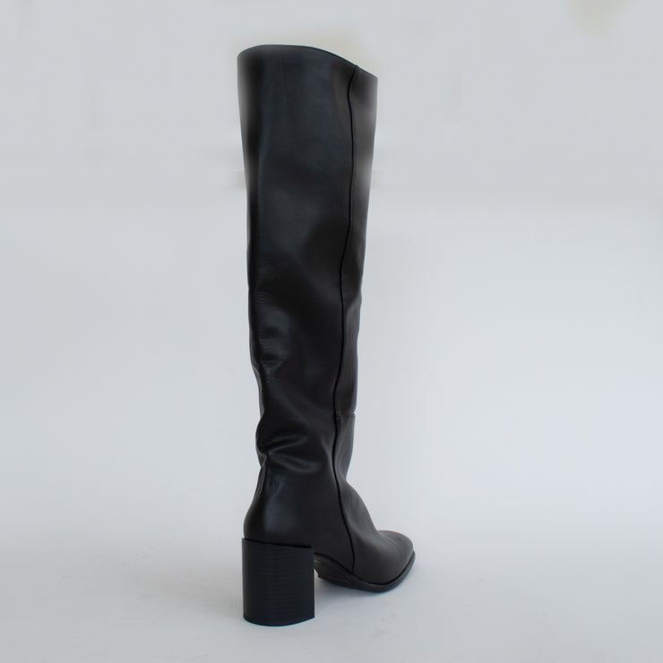 Dansi Castile Black Long Boot back. Size 44 womens shoes