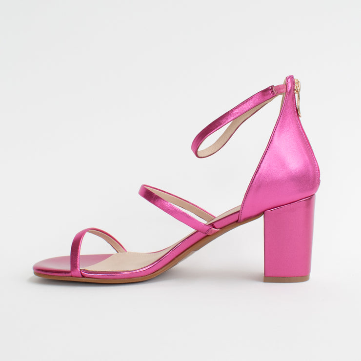 KatieNMe Clifton Fuchsia Metallic Sandals inside. Size 45 womens shoes