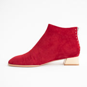 Bresley Demon Red Suede Ankle Boots inside. Size 45 womens shoes