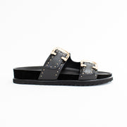 Frankie4 Deon Black Sandal side. Size 10 womens shoes