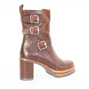 Bresley Devious Brown Vintage Ankle Boots back. Size 44 womens shoes
