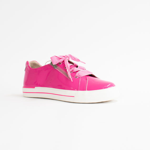 Ziera Audrey Hot Pink Patent Sneakers | Womens Big EU Size 42 43 44 45 ...