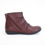 Josef Seibel Naly 61 Bordeaux Ankle Boots side. Size 42 womens shoes