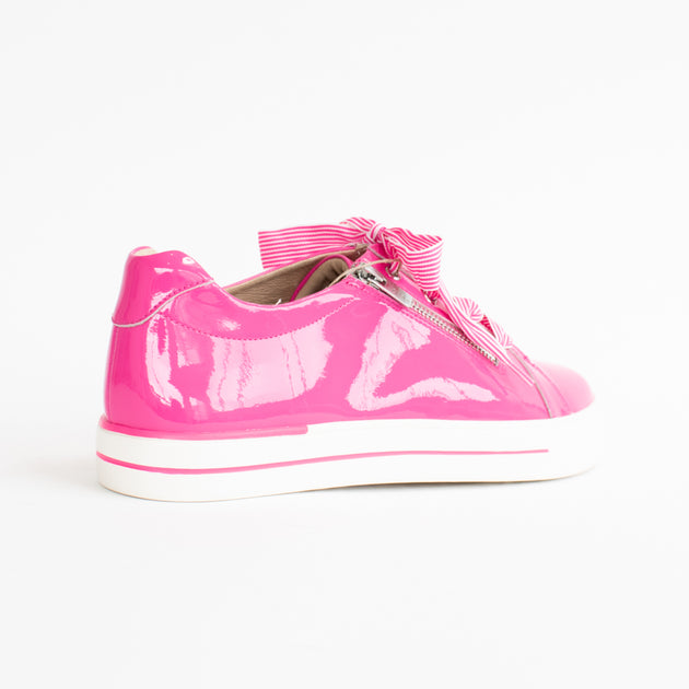 Ziera Audrey Hot Pink Patent Sneakers | Womens Big EU Size 42 43 44 45 ...