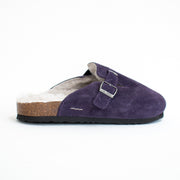 Josef Seibel Hermine 09 Purple Suede Clogs back. Size 44 womens shoes