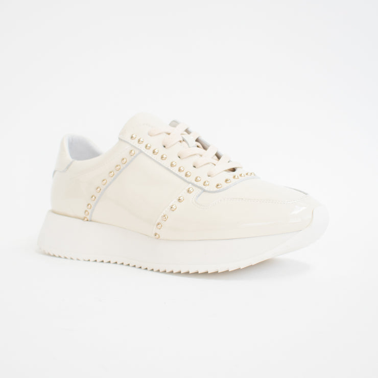 Gelato Keeper Bone Patent Stud Sneakers front. Size 44 womens shoes