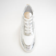 Gelato Keagan Silver Crinkle White Sneakers top. Size 43 women shoes