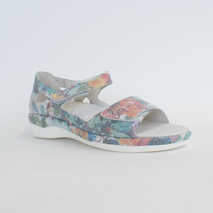 Klouds Elodie White Multi Sandal front. Size 43 womens shoes