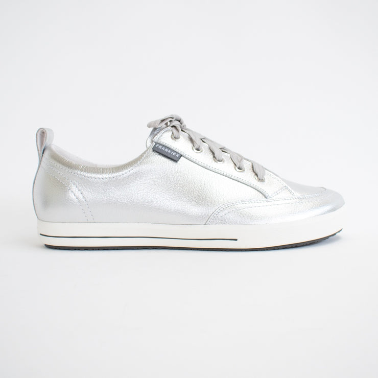 Frankie4 Ellie V Silver Sneakers side. Size 10 womens shoes