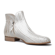 Django and Juliette Faye Almond Metallic Ankle Boot front. Size 43 womens shoes