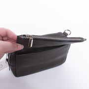 Campbell & Co Francie Black Milled Bag Pocket View. One Size.