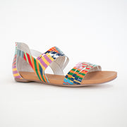 Django and Juliette Jewelsy Stripe Multi Sandals front. Size 43 womens shoes