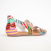 Django and Juliette Jewelsy Stripe Multi Sandals back. Size 44 womens shoes