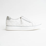 Ziera Kozie White Silver Sneakers side. Size 42 womens shoes