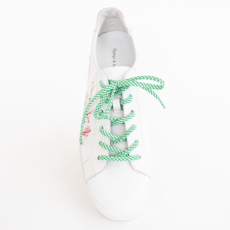 Gingham Green and White Laces