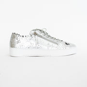 Django and Juliette Leere Silver White Sneakers side. Size 42 womens shoes