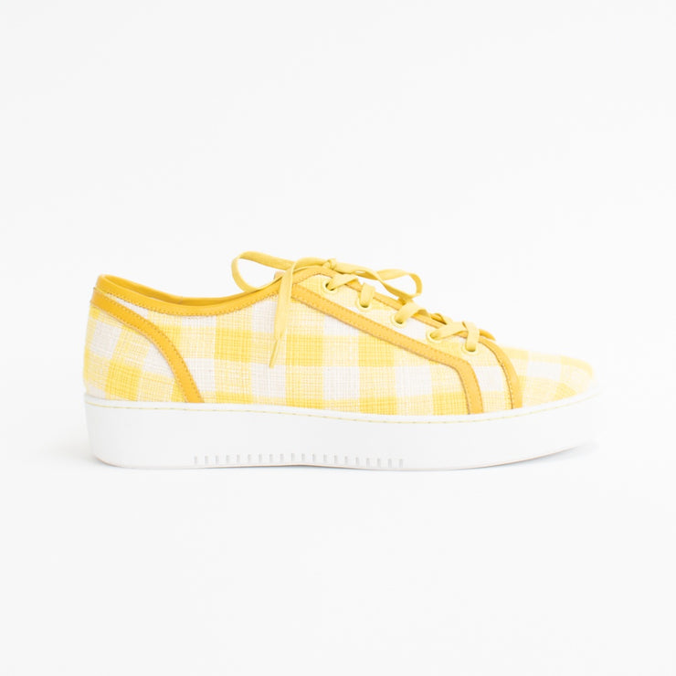 Minx Lizzie Lemon Check Sneakers side. Size 42 womens shoes