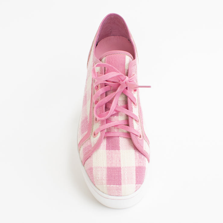 Lizzie Pink check, by Minx. Size 42. Made longer for you. Willow Shoes