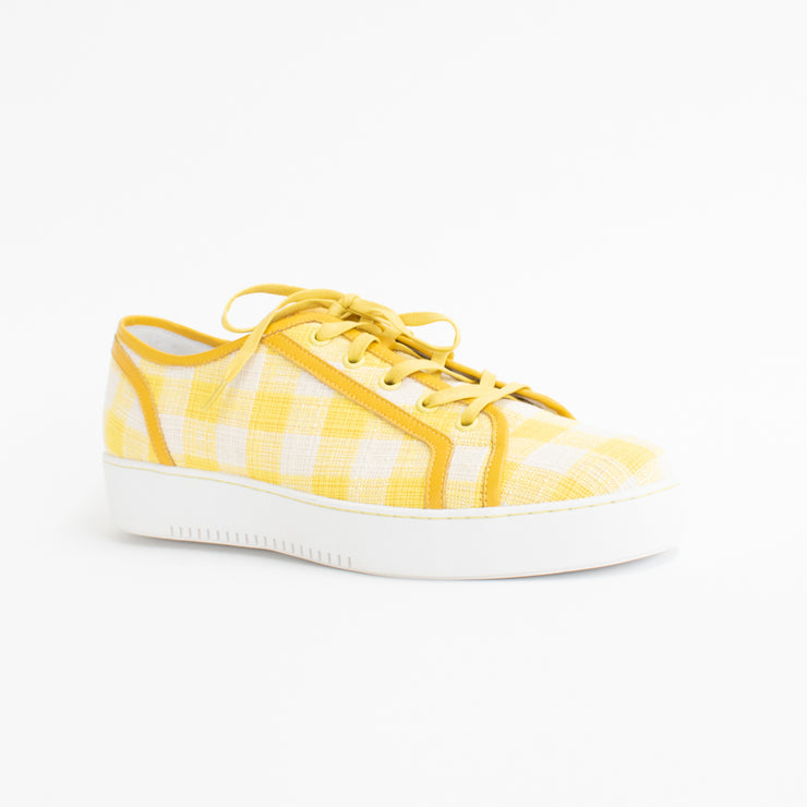 Minx Lizzie Lemon Check Sneakers front. Size 43 womens shoes