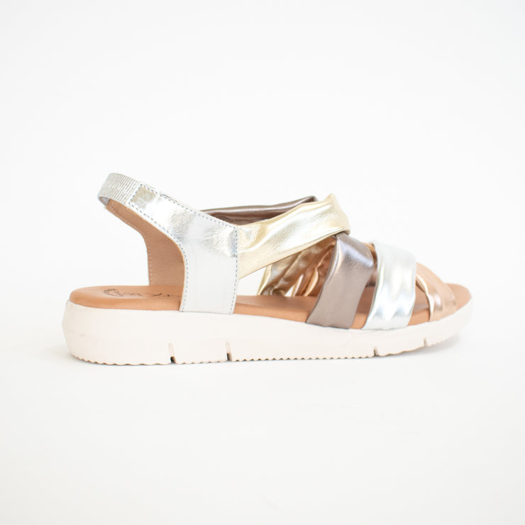 XBonita Lola Metallic Sandals back. Size 44 womens shoes