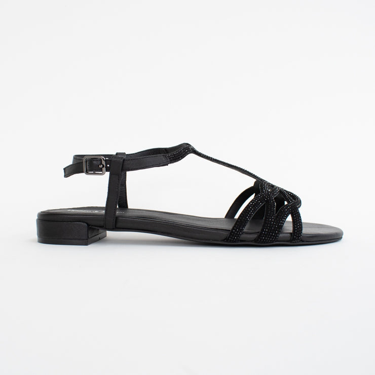 Django and Juliette Lomez Black Sandal side. Size 42 womens shoes