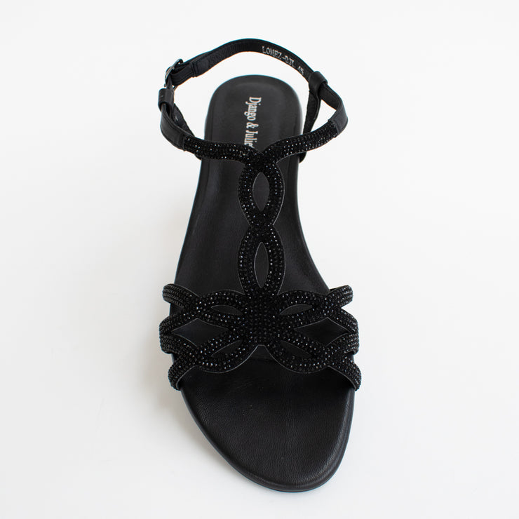 Django and Juliette Lomez Black Sandal top. Size 42 womens shoes