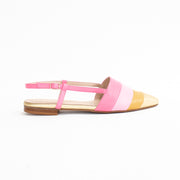 Dansi Malaga Pink Stripe Sandals side. Size 42 womens shoes