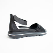 Pure Comfort Milano Black Sandals back. Size 44 womens shoes