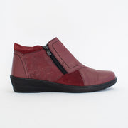 Cabello Morgan Burgundy Ankle Boot side. Size 42 womens shoes