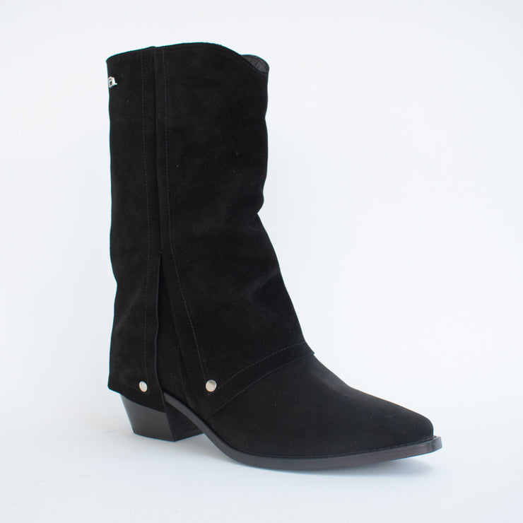 Babouche Myla 2 Black Suede Boots front. Size 43 womens shoes