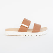 Ziera Nairo Tan Leather Sandals side. Size 42 womens shoes