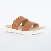 Ziera Nairo Tan Leather Sandals front. Size 43 womens shoes