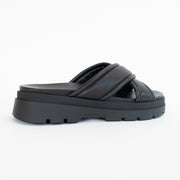 Hush Puppies Nifty Black Sandals back. Size 12 womens shoes