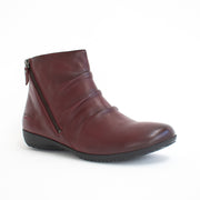 Josef Seibel Naly 61 Bordeaux Ankle Boots front. Size 43 womens shoes