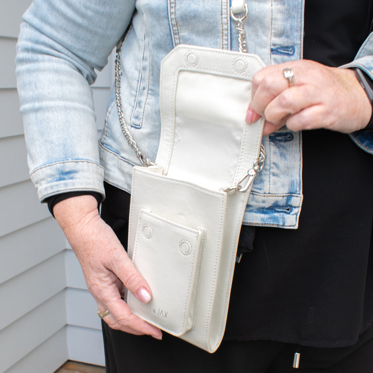 Hael and Jax Paloma Bag White Inside