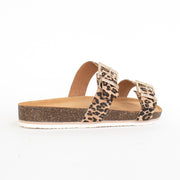 Frankie4 Sandy Leopard Print Sandal back. Size 12 womens shoes