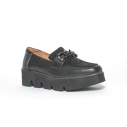 Bresley Shamin Black Leopard Shoes front. Size 43 womens shoes