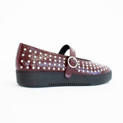 Minx Stanley Stud Dark Cherry Shoes back. Size 44 womens shoes