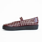 Minx Stanley Stud Dark Cherry Shoes inside. Size 45 womens shoes