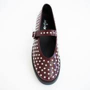 Minx Stanley Stud Dark Cherry Shoes top. Size 42 womens shoes