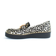 Ziera Zurina Black and Gold Leopard Shoes inside. Size 42 womens shoes