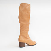 Django and Juliette Sled New Tan Long Boot back. Size 44 womens shoes