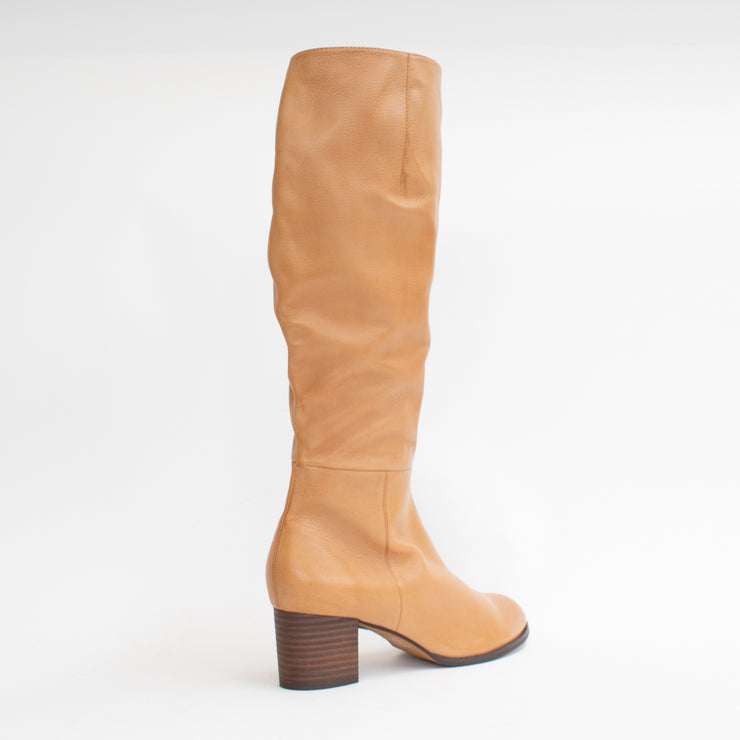 Django and Juliette Sled New Tan Long Boot back. Size 44 womens shoes