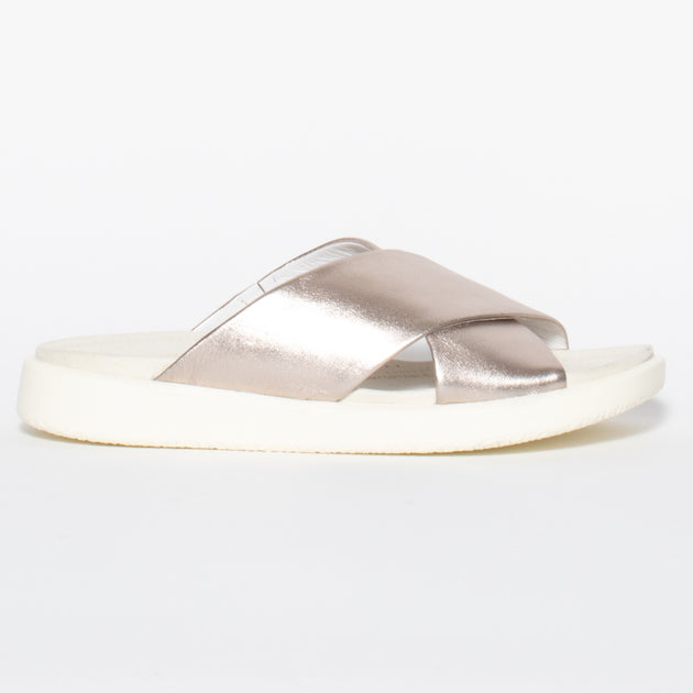 Cassini Martina Platinum Slides | Womens Large EU Sizes 42 43 44 45 ...