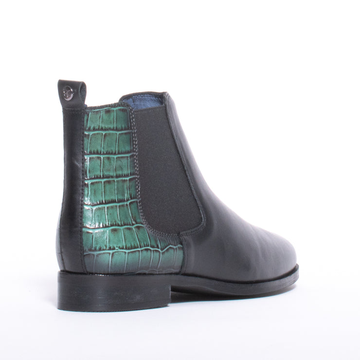 Pinto di Blu Mia Emerald Print Ankle Boot back. Size 44 womens shoes