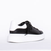 Minx Tessa Black White Sneaker back. Size 44 womens shoes